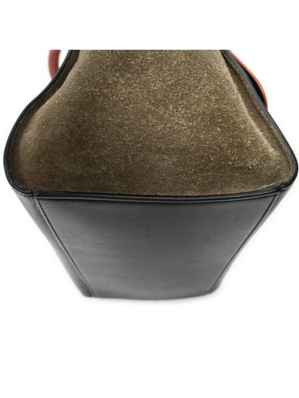 Celine Small Tricolor Trapeze Red Black Top Grain Calfskin Leather - Picture 7 of 10